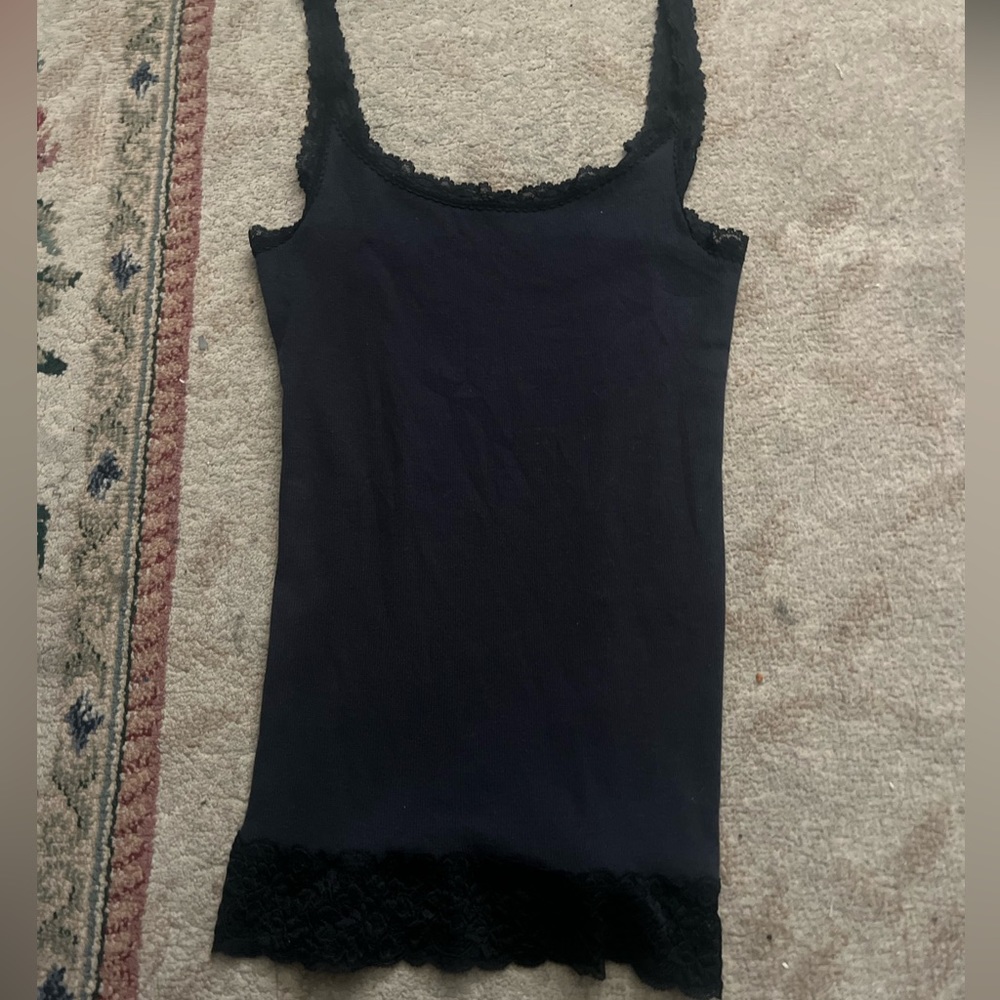 SO lace trim long tank
